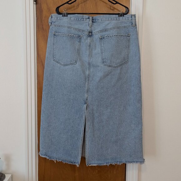 AGOLDE Blue Della Denim Midi Skirt (34) - Picture 2 of 10